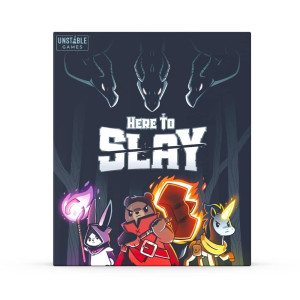 TeeTurtle Here to Slay Base game - from The creators of Unstable Unicorns - A Strategic card game for Teens and Adults , Black