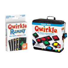 Mindware Qwirkle Onthego Game Pack Kit Includes Qwirkle Travel And Qwirkle Rummy