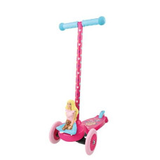 3D Barbie Self Balancing Scooter Toddler Kids Scooter 3 Wheel Platform Foot Activated Brake 75 Lbs Weight Limit For Ages