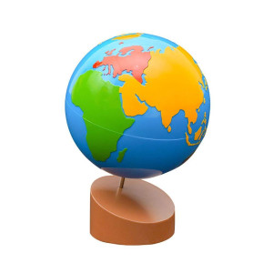 Montessori Globe World Parts Science And Cultural Geography Materials Continental Globe And Sandpaper Globe Early Education Te