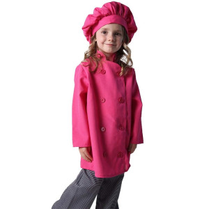 Storybook Wishes Kids Hot Pink Chef Jacket & Hat, Size 4-6