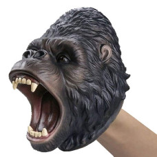 Geminigenius King Kong Puppets Gorilla Hand Puppet For Kids Swimming Pool Beach Bathing Toys Soft Rubber Realistic Animal Role