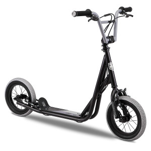 Mongoose Trace Youth Kick Scooter Folding and Non-Folding Design, Regular, Lighted, and Air Filled Wheels, Multiple colors, Black (R6331AZA)