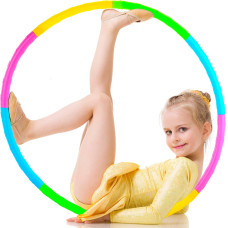 Sierliky Fitness Exercise Hoops For Kids Detachable Adjustable Weight Size Colorful Exercise Hoops For Toy Gifts Gymnastics P