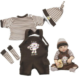 Reborn Baby Dolls Clothes 22 Inch Boy 4 Piece Set For 2023 Inch Reborn Baby Boy Dolls