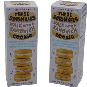 Trader Joes These Sprinkles Walk Into a Sandwich cookie (2 Pack)