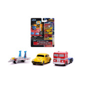 Jada Toys 253111005 Transformers Set Of 3 Nano Diecast Optimus Prime Starscream G1 Bumblebee Vw Beetle Toy Cars Set 4 Cm From