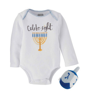 Hanukkah Knit Rattle Gift Set