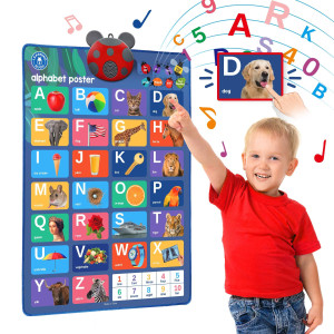 Learning Bugs Interactive Abc 123S Talking Poster Musical Wall Chart Educational Toy For Toddlers