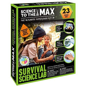 Be Amazing Toys Survival Science Lab - Survival Kit for Kids - Educational Survival camping gear Experiments for Boys and girls - Make Your Own compass Survival Tool - Science Kits for Kids - Ages 8+