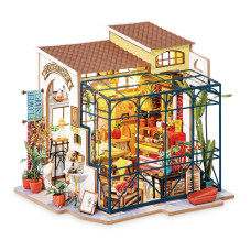 Robotime Diy Dollhouse Kit Mini House With Furnitures Accessories 124 Scale Craft Kit Emilys Flower Shop