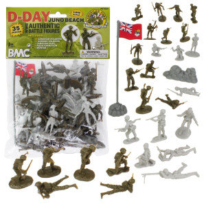 Bmc Ww2 Dday Juno Beach Plastic Army Men 35Pc Canada German Soldier Figures