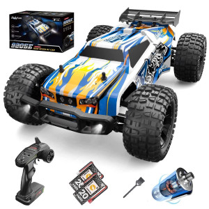 Holyton 110 Large High Speed Remote Control Car With Led Shell Lights 48 Kmh 4Wd Offroad Monster Truck For Adults Kids H