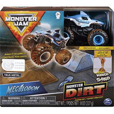 Monster Jam Megalodon Monster Dirt Starter Set Featuring 8Oz Of Monster Dirt And Official 164 Scale Diecast Truck