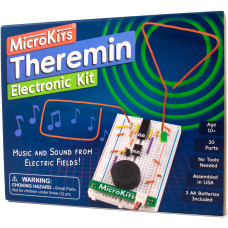 Microkits Theremin Electronics Kit Educational Music Steamstem For Kids Or Adults No Tools Needed Easy To Build Breadboard