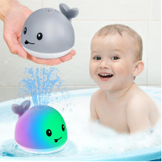 Gigilli Bath Toys For Babies 612 1218 Months Or Kids Ages 13 Rechargeable Light Up Whale Bath Toys Sprinkler Christmas Baby