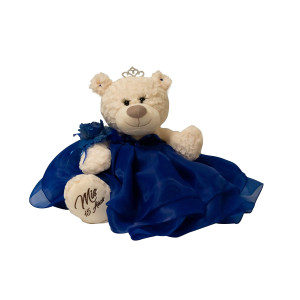 20 Quince Anos Quinceanera Last Doll Teddy Bear With Dress Centerpiece Royal Blue B1683115