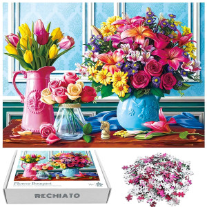 Jigsaw Puzzles 1000 Pieces For Adults Spring Flowers Puzzle Gifts For Women Mom Grandmother Birthday Christmas Valentines J