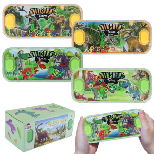 Sevenq Handheld Water Games, 4 Packs Dinosaur Theme Water Toss Ring Game Aqua Toy Water Ring Game For Kids Stocking Stuffers