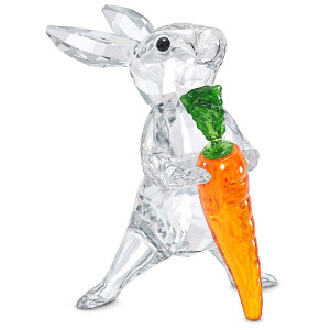 Swarovski Rabbit With Carrot Clear Orange