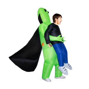 Evoio Halloween Alien Costume For Kids Inflatable Blow Up Alien Costumes Cosplay Fantasy Costume For Kidswith Cloak