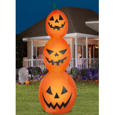 Inflatable Halloween Giant Pumpkin Jack O Lantern Stack 12 Tall Huge