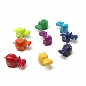 Global Crafts Soapstone Tiny Hippo Figurines Handmade In Kenya Assorted Pack Of 5 Colors Ksasmhippo5Pk