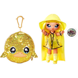 Na Na Na Surprise 2In1 Fashion Doll And Sparkly Sequined Purse Sparkle Series Daria Duckie 75 Raincoat Doll Packaging