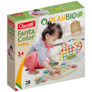 Quercetti Fantacolor Baby Playbio Mosaic Design Toy Made With Ecofriendly Bioplastic For Kids Ages 1 Year