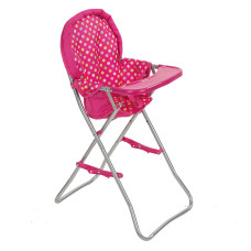 Fash N Kolor Baby Doll High Chair Fits 18 Inch Baby Dolls Pink Color Toys High Chair For Dolls