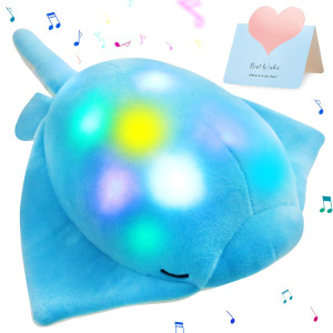 Glow Guards Ray Blue Musical Plush Sea Animal Toy 12’’