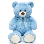 Doldoa Giant Teddy Bear Soft Stuffed Animals Plush Big Bear Toy For Kids, Girlfriend 36 Inch (Blue)
