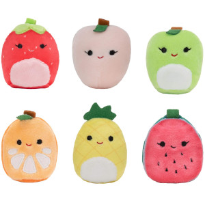 Squishville By Squishmallows Mini Plush Fruit Squad Six 2 Soft Minimallow Plush Irresistibly Colorful Fruits Mini Peach Pin