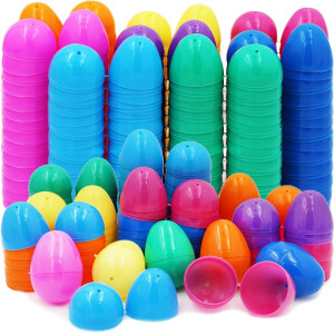 The Dreidel Company Fillable Easter Eggs with Hinge Bulk Colorful Bright Plastic Easter Eggs, Perfect for Easter Egg Hunt, Suprise Egg, Easter Hunt, 2.25 Assorted Colors (50-Pack)