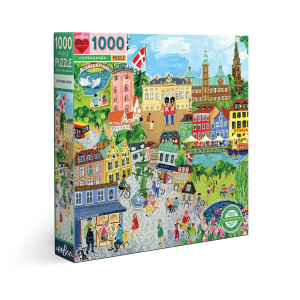 Eeboo Piece And Love Copenhagen 1000 Piece Square Adult Jigsaw Puzzle Puzzle For Adults And Families Glossy Sturdy Pieces An