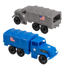 Timmee Combat Convoy Trucks Plastic Army Men M34 Deuce A Half Cargo Vehicles