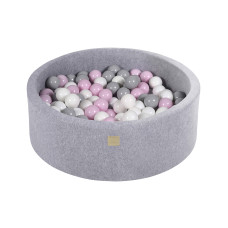 Meowbaby Soft Foam Round Ball Pit With 200Pcs 275 Inch Balls For Babies Toddlers Baby Playpen Essentials Kids Foam Ball Pi