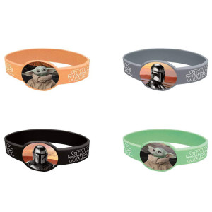 Unique Mandalorian The Child Rubber Bracelets4 Pcs Medium Multicolor