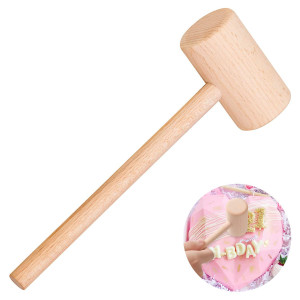 Zaugontw Wooden Crab Mallet For Chocolate Mini Wooden Hammer Multipurpose For Kids Toys Crab Lobster Mallets 1Pcs