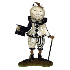 Bethany Lowe 13 Lord Louis Pumpkin Head Man White Clown Halloween Decor Figurine