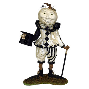 Bethany Lowe 13 Lord Louis Pumpkin Head Man White Clown Halloween Decor Figurine