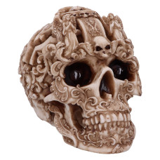 Nemesis Now Gothic Design Carved Skull Figurine Ornament 19Cm Natural