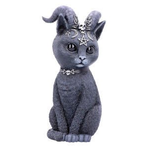 Nemesis Now Large Pawzuph Horned Occult Cat Figurine 265Cm Black