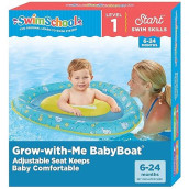 SwimSchool Lil OtterBaby Pool Float- 6-24 Months -Infant Swim Floatwith Splash & Play Activity center and Safety Seat - Blue
