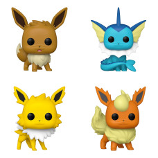 Funko Games Pop Pokemon Collectors Set 1 Eevee Vaporeon Jolteon Flareon