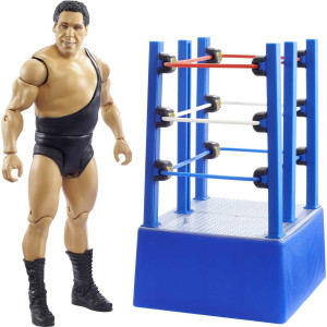 Wwe Wrestlemania Moments Andre The Giant 6 Inch Action Figure Ring Cart With Rolling Wheelscollectible Gift For Wwe Fans Ages 6