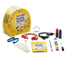 griddly games, Just Add Fruits & Veggies, STEAM Science, Art Kit with Multiple Science and Art Activities, Ages 8+