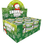 Gamago Snowman Snot Slime For Kids (Set Of 12) - Non-Toxic White Slime Kit For Girls & Boys For Sensory & Tactile Stimulation - Birthday Slime Party Favors & Christmas Stocking Stuffers