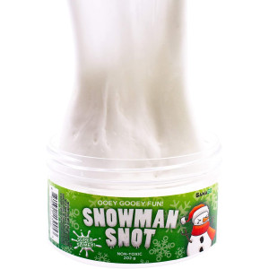 Gamago Snowman Snot Slime For Kids (Set Of 12) - Non-Toxic White Slime Kit For Girls & Boys For Sensory & Tactile Stimulation - Birthday Slime Party Favors & Christmas Stocking Stuffers