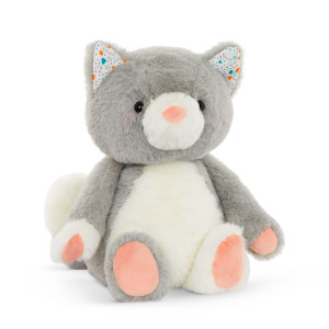 B Toys B Softies 12 Plush Cat Stuffed Animal Super Soft Kitten Gray White 12 Washable Baby Toddler Kids